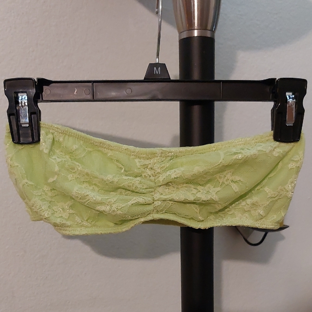 Vintage Y2K Lime Green Lace Bandeau